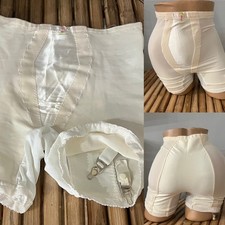VINTAGE LONG LEG GIRDLE SHAPER SATIN PANEL sz M
