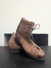 Men's Belstaff Derby Brogues Brown Leather Boots - Biker - UK9/US10/EU43