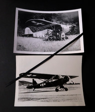 2 Original Photos The First Piper Cub August 25, 1944 in Guyancourt + Other
