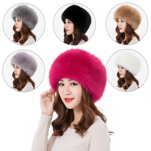 Lady winter warm cossack - lady, hat
