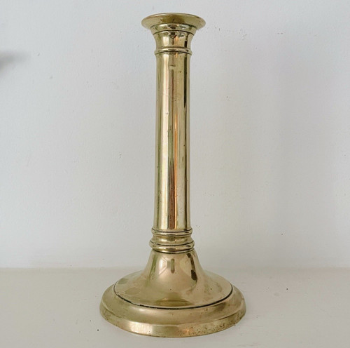 Brass large candlestick - brass,