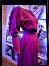Vintage 80s DROOPY BROWN Dress