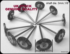 10 STEEL WIRE WHEEL BRUSHES COMPATIBLE WITH DREMEL,FOREDOM HIGH QUALITY