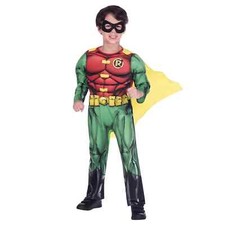 Deluxe Batman Robin Fancy Dress Superhero Costume Titans Kids Boys Mens Book Day