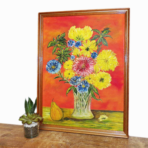 Original oil painting - painting, flowers