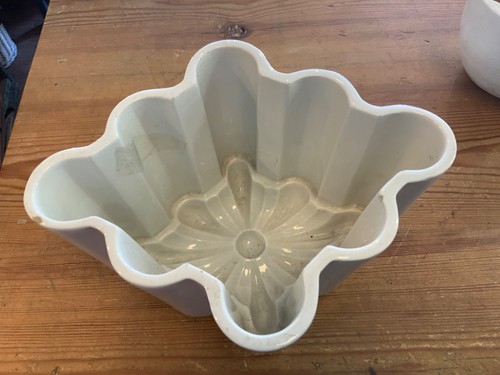 Vintage ironstone blancmange - vintage,