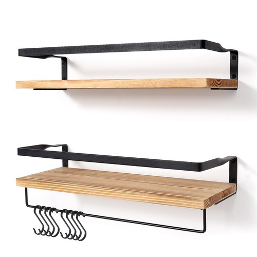 2pcs wooden floating wall - floating,