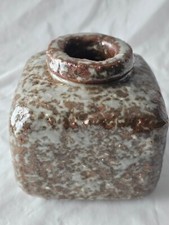 Rörstrand Gunner Nylund studio pottery shamotte stoneware vase, Lidkoping