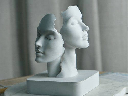 Abstract dual face sculpture - dual,