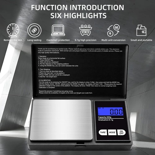 Digital scales 01g 200g - digital,