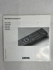 Loewe tv manual E3001 chassis operating instructions
