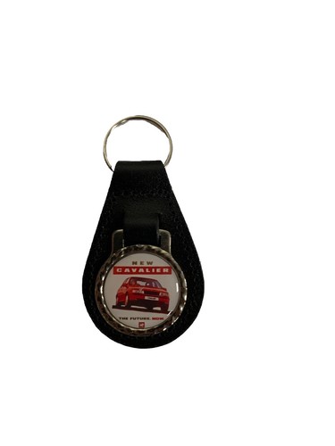 Black leather keyring fob - leather, keyring/