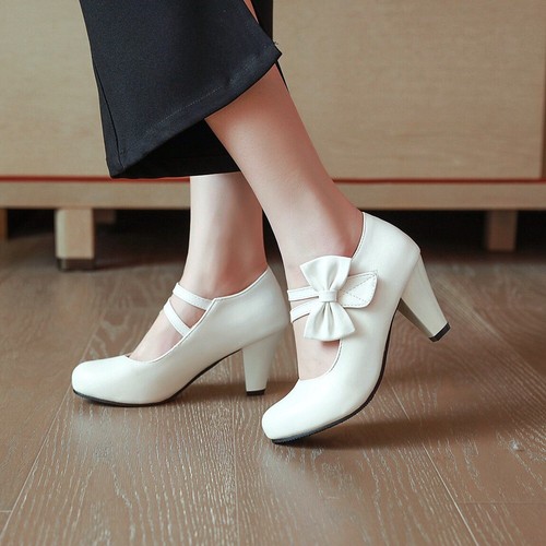 Women mid high heels - mid, round