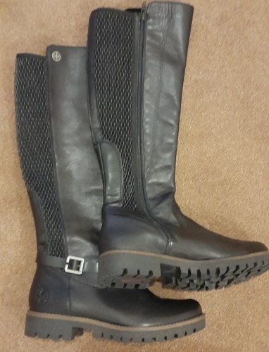 New rieker black knee high - new,