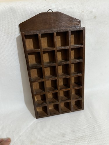 Thimble display case wooden - thimble,