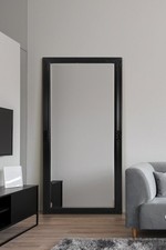 Large Mirror Full Length Classic Ornate Styled Black 6ft X 2ft4 180cm X 70cm