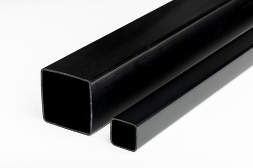 Black plastic square tubes - square,