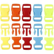 5 Click Clasps Mini Plastic Fasteners Jewellery Paracord Bracelets Pastel Shades