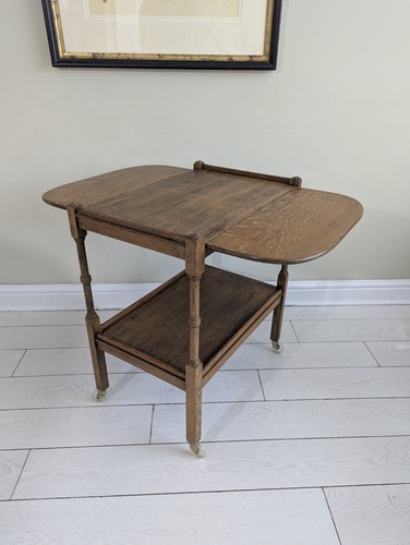 English oak drop leaf tea - drop-leaf,
