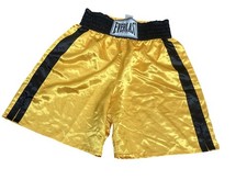 Everlast Men's Rocky Balboa Gold Black Satin Boxing Shorts Size 2XL NWT
