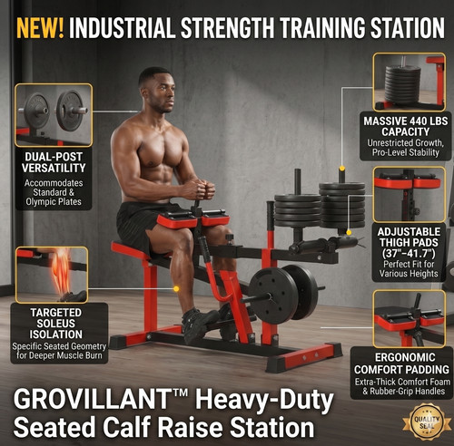 Adjustable seated calf raise - seated,