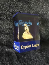 Vintage Carlsberg Export Lager Bar Font Beer Pump Topper Mancave Blue & Gold