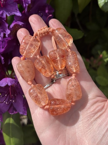 Lola rose pink sunstone beaded - rose,