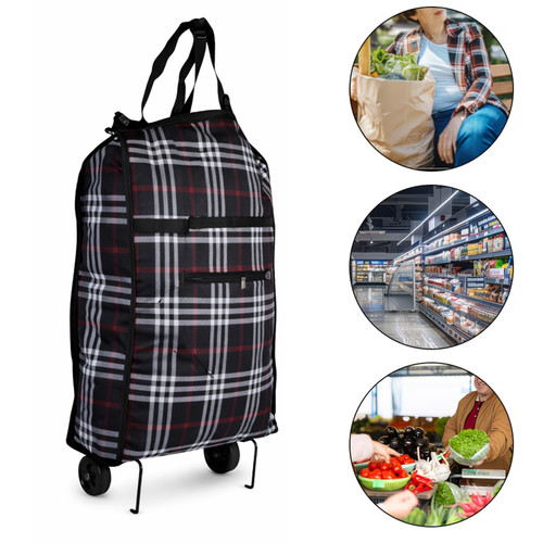 25l foldable shopping trolley - foldable,