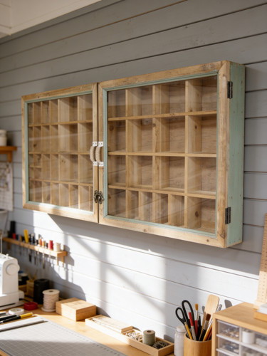 Aqua shabby pigeon hole - shabby,