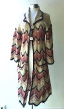 Vintage 1970's Bill Gibb Knit Angora Coat