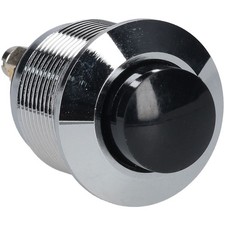 Bulgin 19.2mm Mounting Hole Black SPST-NO Panel Mount Push Button Switch