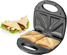 750W 2 Slice Double Sandwich Toaster Non-Stick Deep Fill Toastie Bread Maker