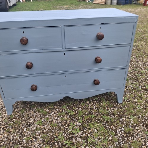 Vintage rustic painted chest - vintage,