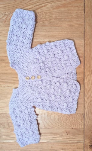 Hand crocheted bobble cardigan - crocheted,