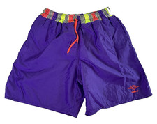 Vintage Purple Umbro Shorts XL Nylon Sand Soccer Made In USA 90s Retro Colors