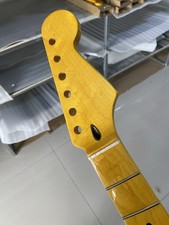 Stainless steel 22frets yellow Gloss Maple Electric guitar Neck 