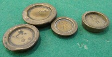 4 antique metal filled brass
