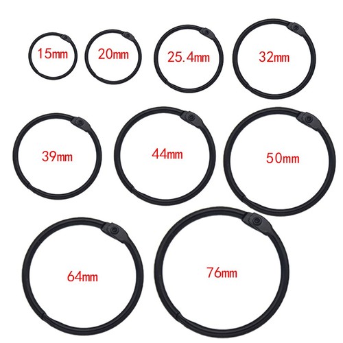 Black metal ring - black,