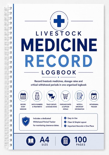 Livestock medicine record book - livestock,