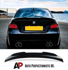 BMW 5 Series M5 E60 Gloss Black Rear High Kick Ducktail PSM Spoiler Boot Wing
