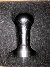Motta La Pavoni Pre-2000s 49mm Black Wooden Coffee Tamper - Made in Italy