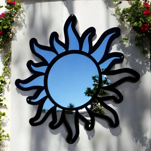 Sunburst acrylic garden mirror - sunburst,