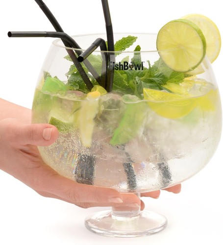 Fish bowl cocktail glass - cocktail,