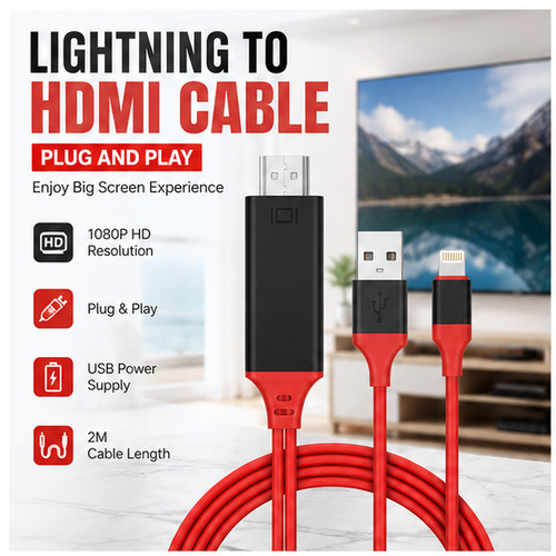 Apple hdmi hdtv cable - to,