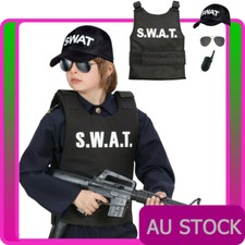 Kids SWAT Vest Hat Policeman