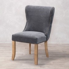 UPHOLSTERED DINING CHAIR DARK