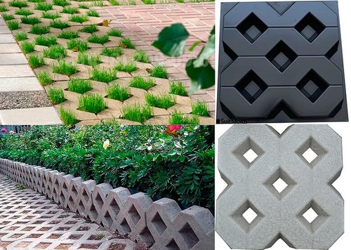 Concrete molds diy - concrete, grass