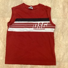 Boys D&G Junior Dolce & Gabbana Vest Top Sleeveless Tank Top Navy Red Age 5 Yrs