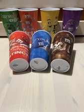 M&M's World Characters Lenticular Cups Tumbler Set of 7 New Without Box