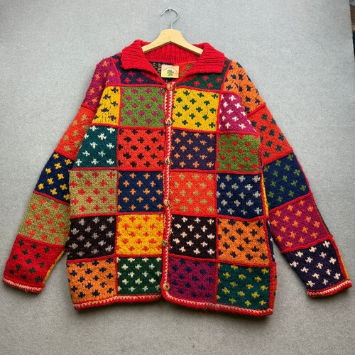 Pachamama cardigan handmade - pachamama, l